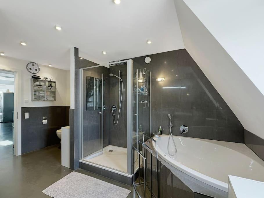 6 Zimmer Maisonette-Penthouse Pool Dachterrasse Luxus มิวนิก ภายนอก รูปภาพ