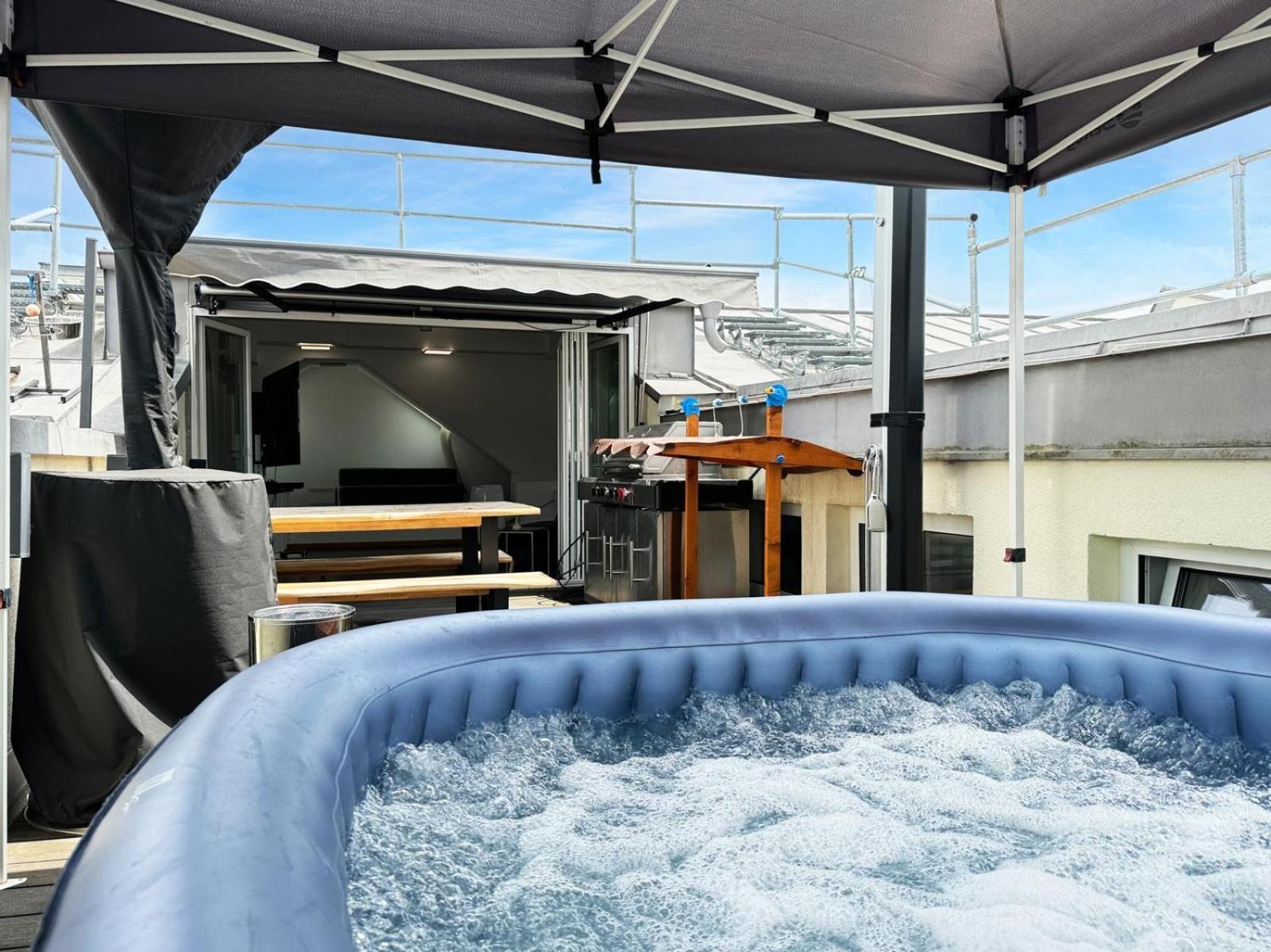 6 Zimmer Maisonette-Penthouse Pool Dachterrasse Luxus มิวนิก ภายนอก รูปภาพ